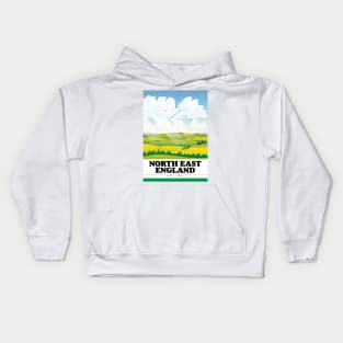 North East England Travel poster Kids Hoodie